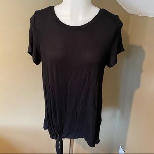 Active USA Women’s Knot Front Short Sleeve Top M